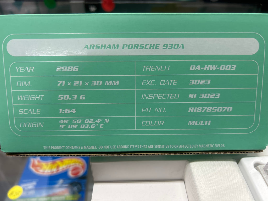 Hotwheels Legends Archive Arsham Porsche 930A